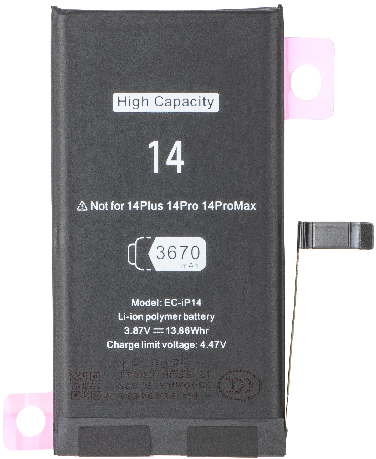 Battery for Apple iPhone 14, High Capacity