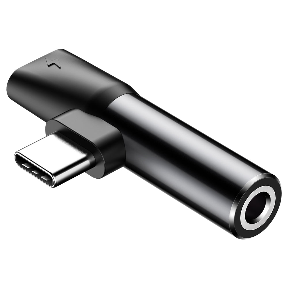 USB-C to USB-C / 3.5mm Baseus L41 Audio Adapter, Black CATL41-01