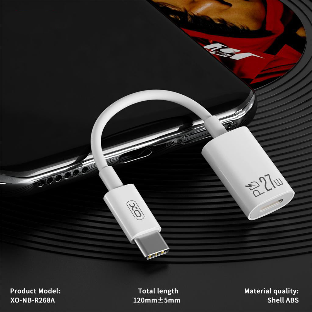USB-C to Lightning Data and Charging Adapter XO Design NB-R268A, White