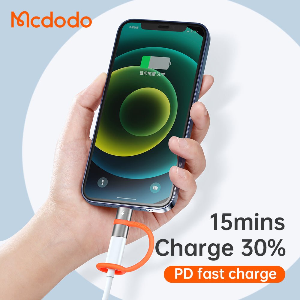 USB-C - Lightning McDodo OT-0510 Data and Charging Adapter, Gray