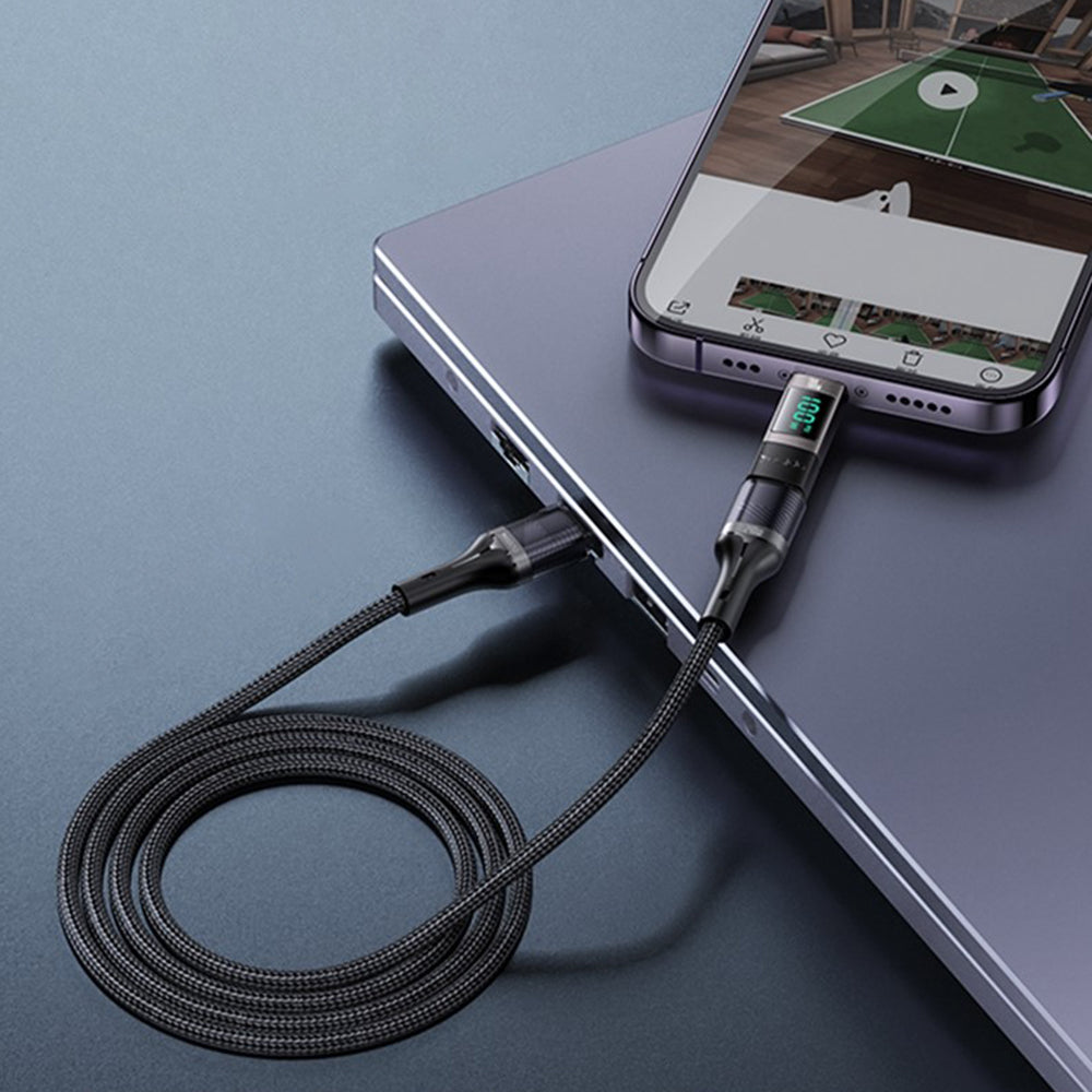 USB-C Data and Charging Adapter - USB-C Yesido GS24 Display, Gray