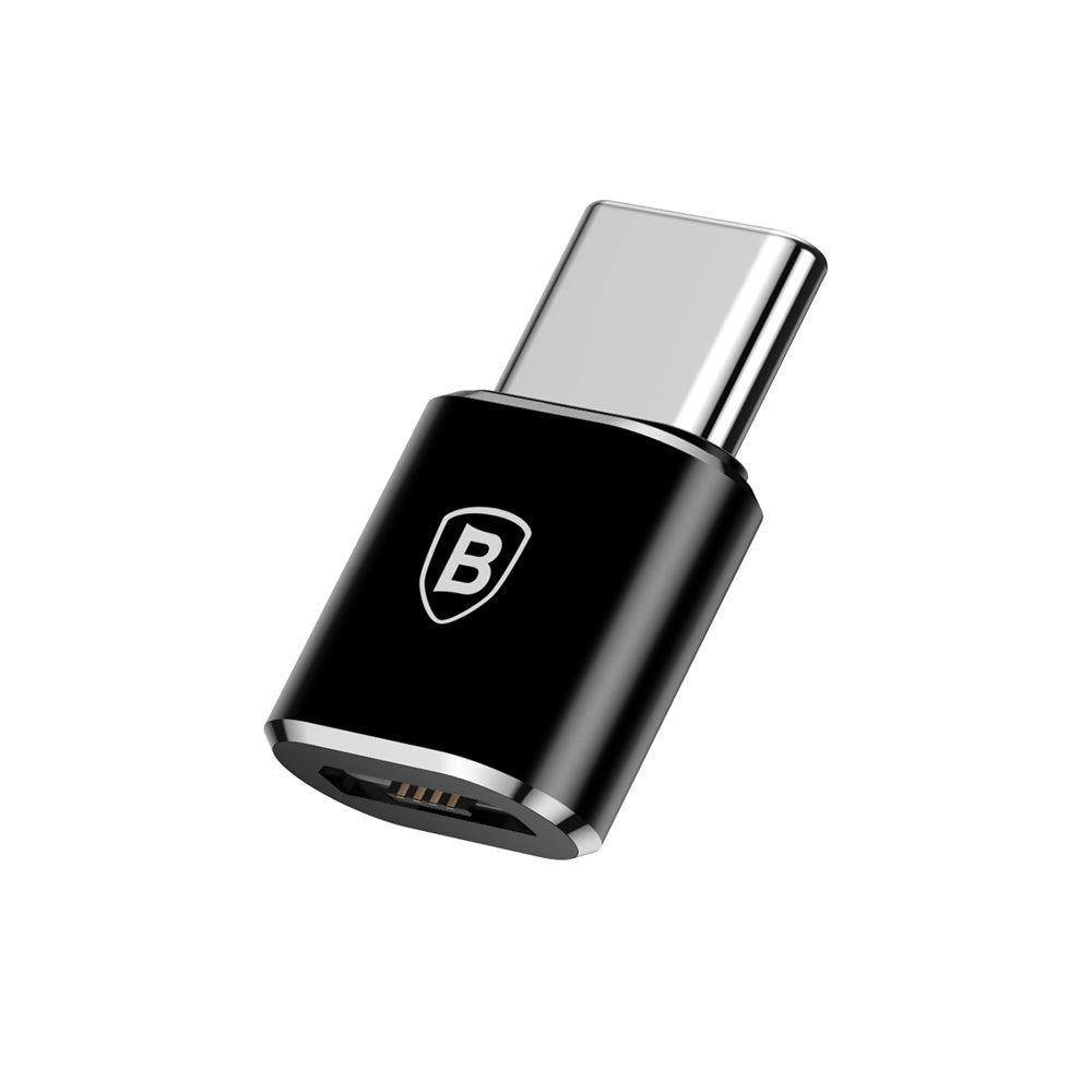 microUSB to USB-C Data and Charging Adapter Baseus, Black CAMOTG-01