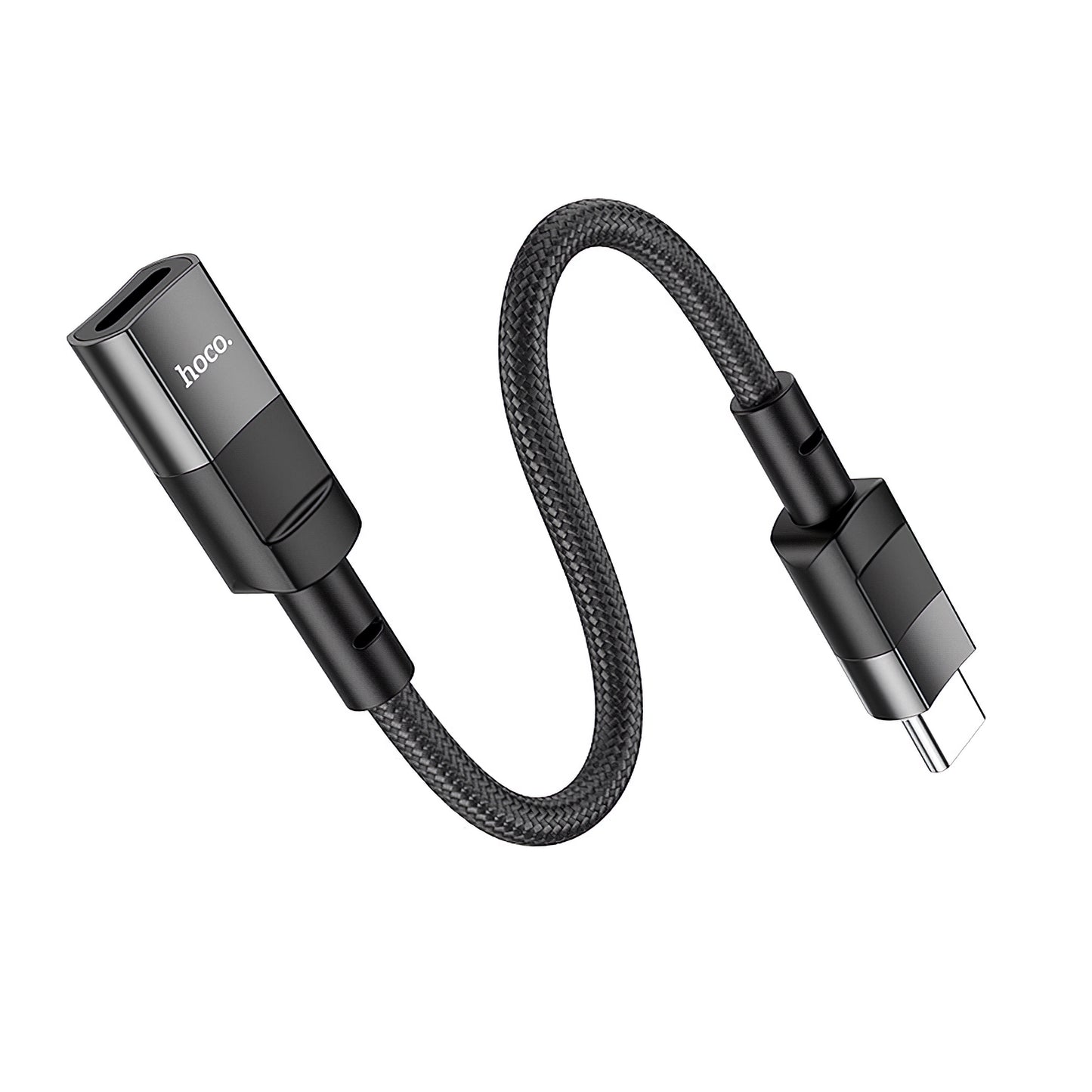 Data and Charging Adapter Lightning - USB-C HOCO U107, 0.1m, Black
