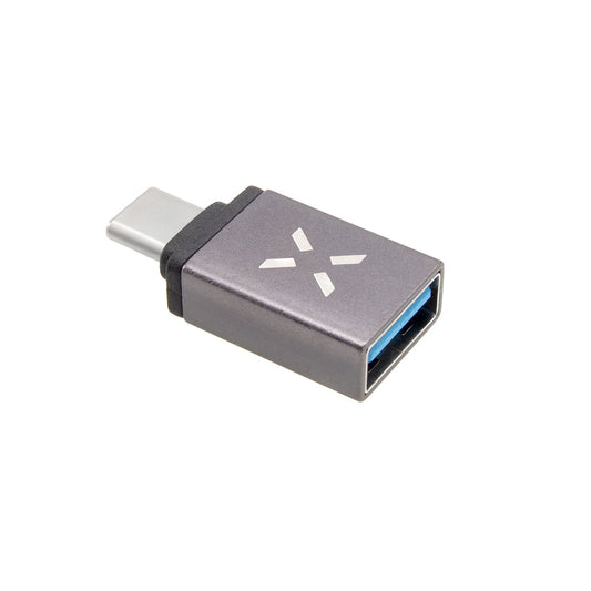 OTG USB-C to USB-A Fixed Adapter, Gray