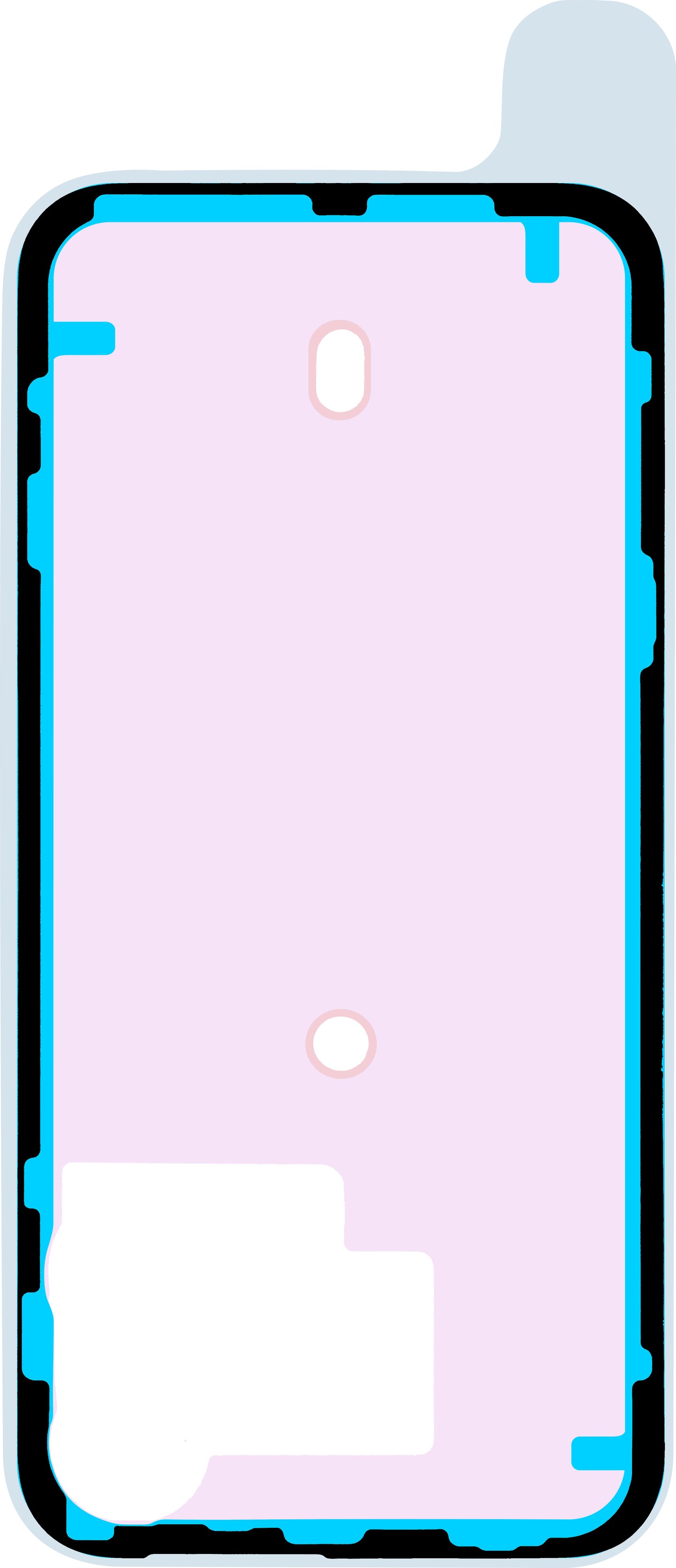 Apple iPhone 15 Pro Max Battery Cover Adhesive, Service Pack 923-09191