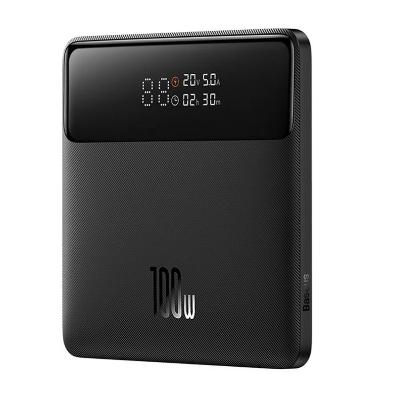 Baseus Blade HD External Battery, 20000mAh, 100W, QC + PD, 2 x USB-A - 2 x USB-C, Black PPBL000301