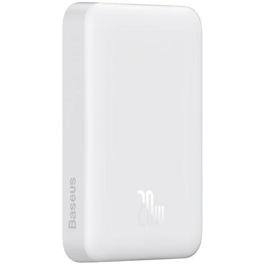Baseus Magnetic Mini External Battery, 10000mAh, 20W, PD + FQI, 1 x USB-C, White P10059001223-00