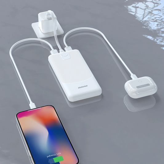 Dudao K10Pro External Battery, 20000mAh, 12W, 2 x USB-A, White