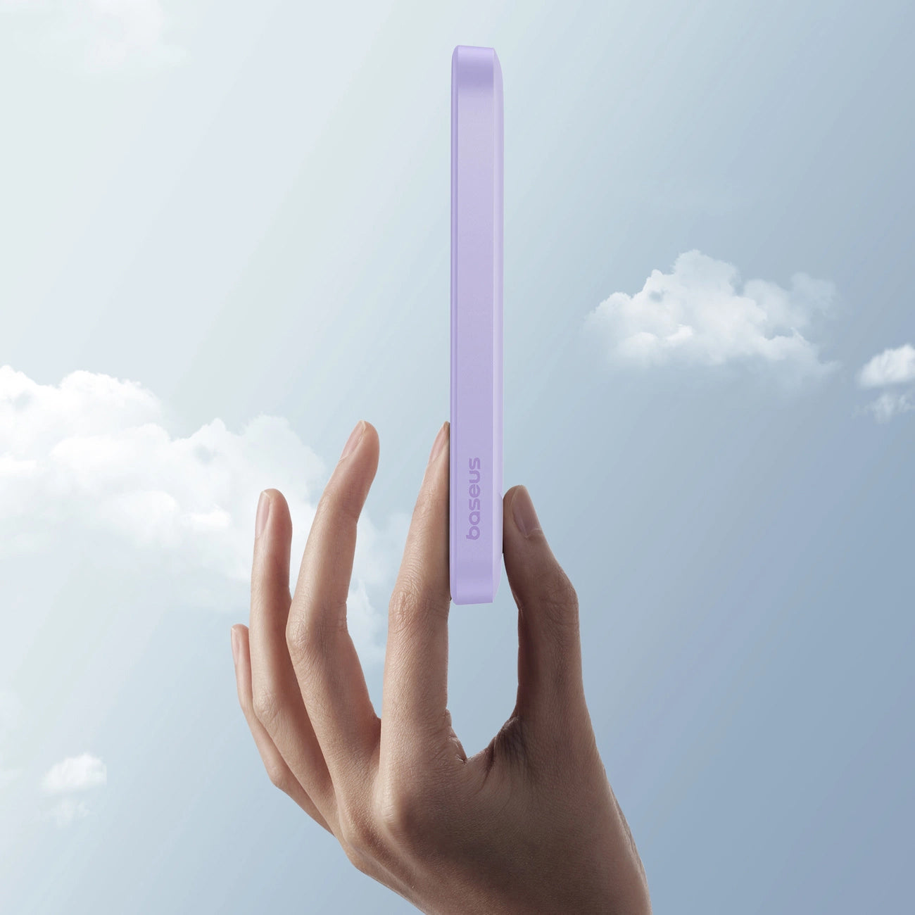 Baseus Magnetic Mini Wireless External Battery, 5000mAh, 20W, PD + FQI, 1 x QI - 1 x USB-C, Purple P10022107513