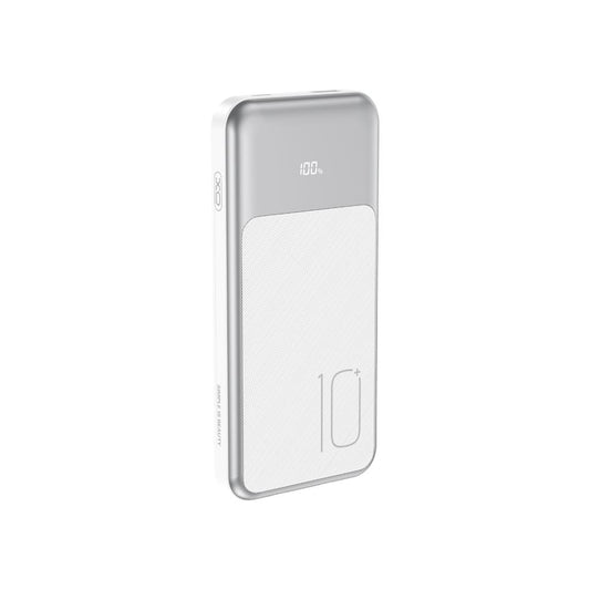 XO Design PR248 External Battery, 10000mAh, 22.5W, QC + PD, 1 x Lightning - 1 x USB-A - 2 x USB-C, White