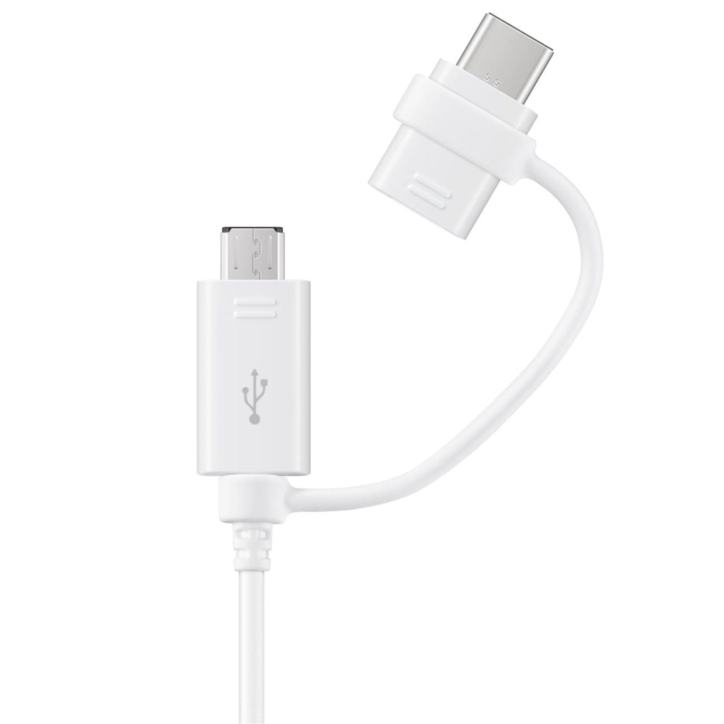 USB-A to USB-C / microUSB Samsung Combo 2in1 Data and Charging Cable, 18W, 1.5m, White EP-DG930DWEGWW