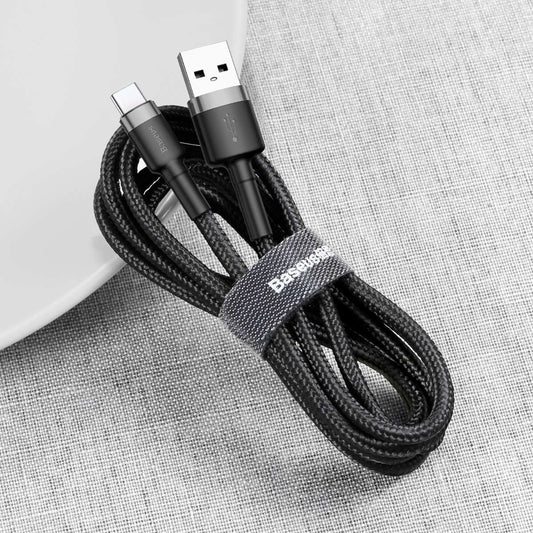 Data and Charging Cable USB-A - USB-C Baseus Cafule, 60W, 0.5m, Black CATKLF-AG1