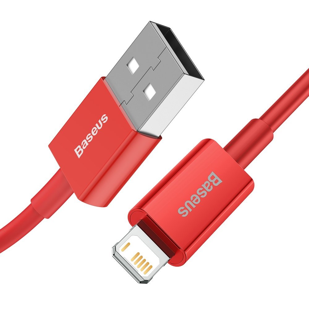 Data and Charging Cable USB-A - Lightning Baseus Superior Series, 20W, 1m, Red CALYS-A09