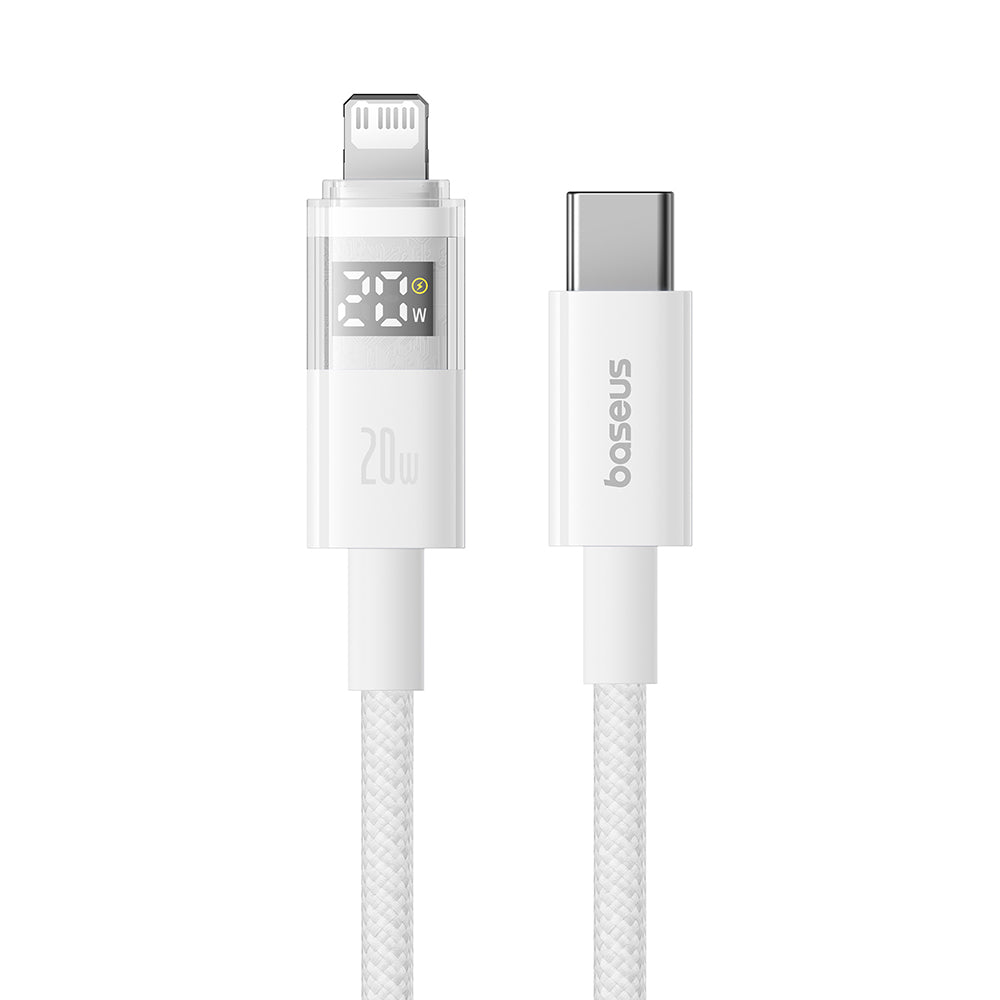USB-C to Lightning Baseus Display 2 Data and Charging Cable, 20W, 1m, White P10382703211-00
