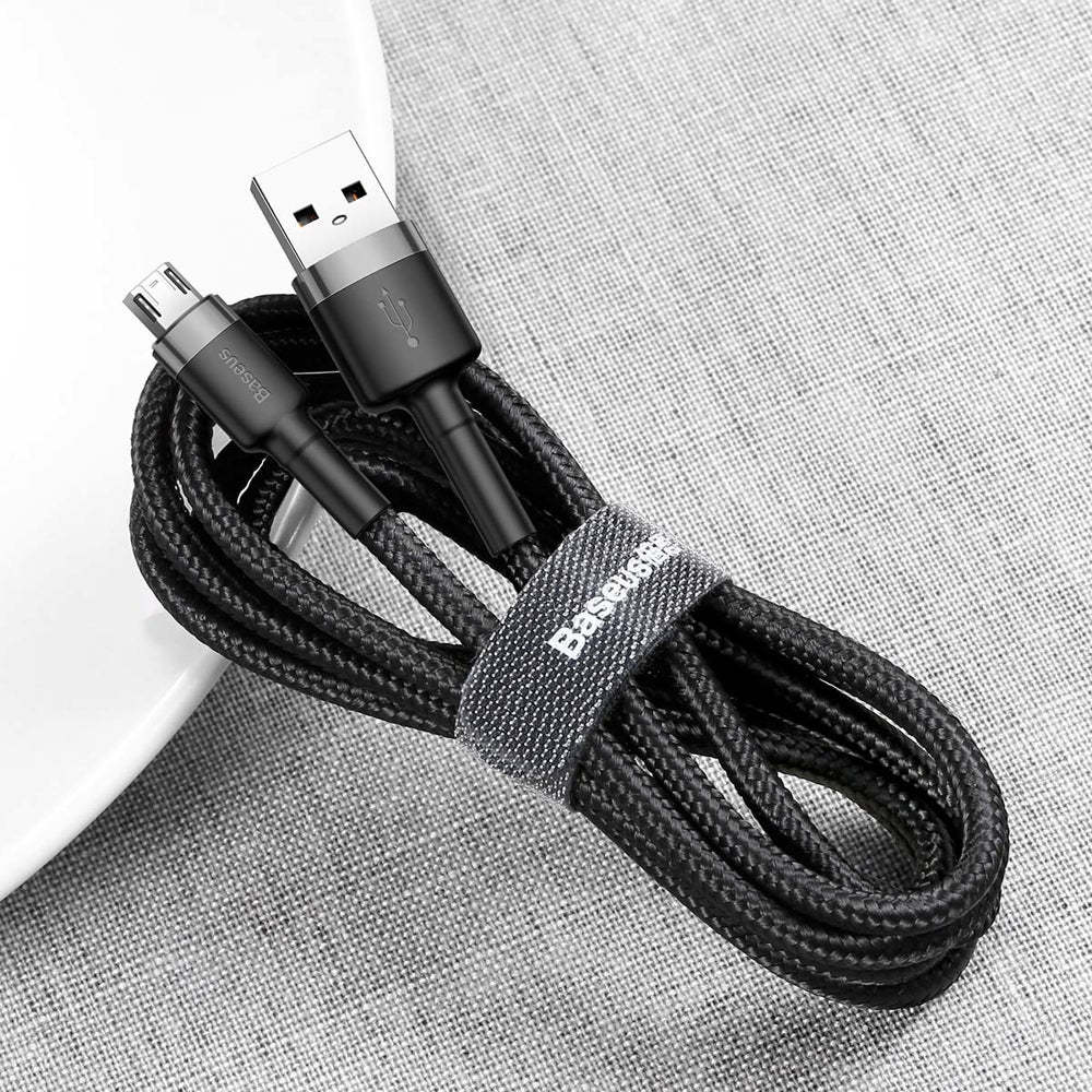 Data and Charging Cable USB-A - microUSB Baseus Cafule, 18W, 1m, Grey CAMKLF-BG1