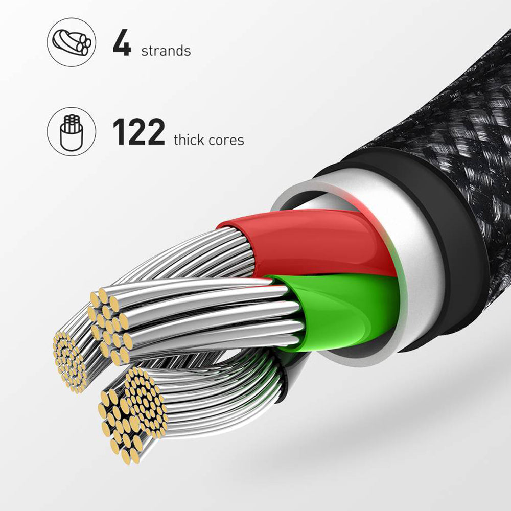 USB-A to Lightning Data and Charging Cable ColorWay CW-CBUL004, 18W, 1m, Green