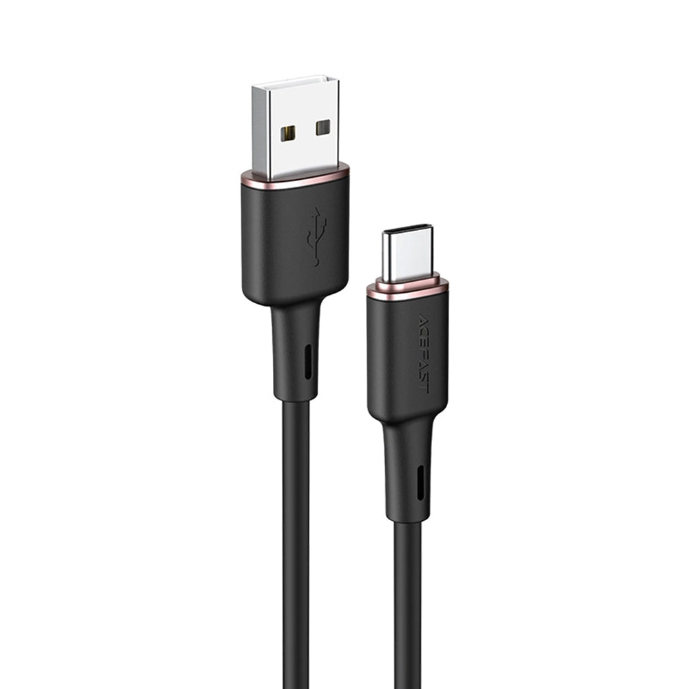 USB-A to USB-C Data and Charging Cable Acefast C2-04, 18W, 1.2m, Black