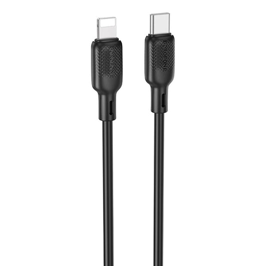 USB-C to Lightning Data and Charging Cable Borofone BX113 Lenny, 27W, 2m, Black