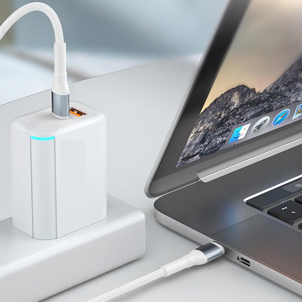 USB-C Data and Charging Cable - USB-C 3MK Hyper N, 100W, 1m, White