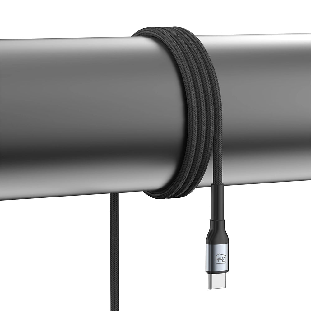 USB-C Data and Charging Cable - USB-C 3MK Hyper N, 100W, 1m, Black