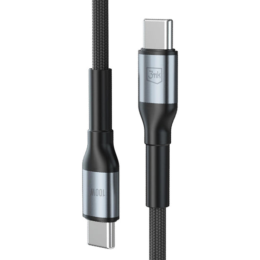 USB-C Data and Charging Cable - USB-C 3MK Hyper N, 100W, 2m, Black