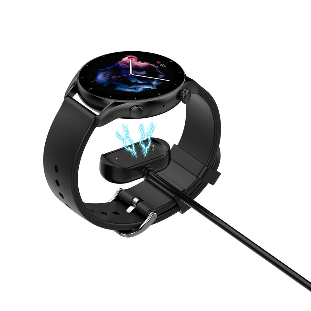 Techsuit THA3 Charging Cable for Amazfit Watch Series, USB-A, Black