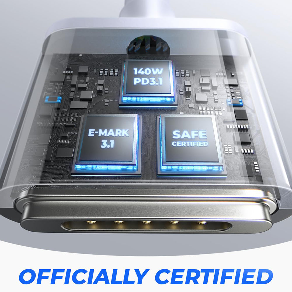 USB-C Charging Cable - MagSafe 3 Lisen, 140W, 2m, Silver YL0123070001