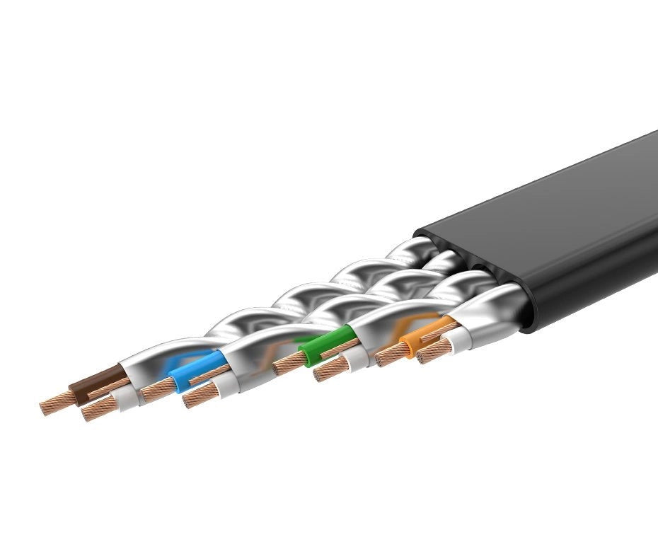 Network Cable UGREEN NW106 Flat, UTP, Cat7, 3m, Black
