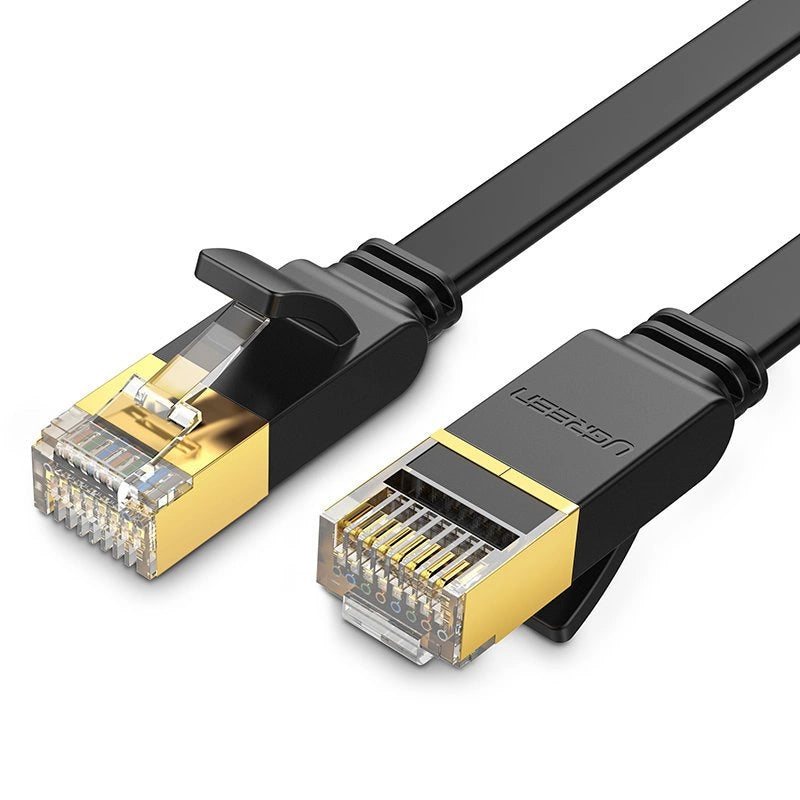 Network Cable UGREEN NW106 Flat, UTP, Cat7, 3m, Black