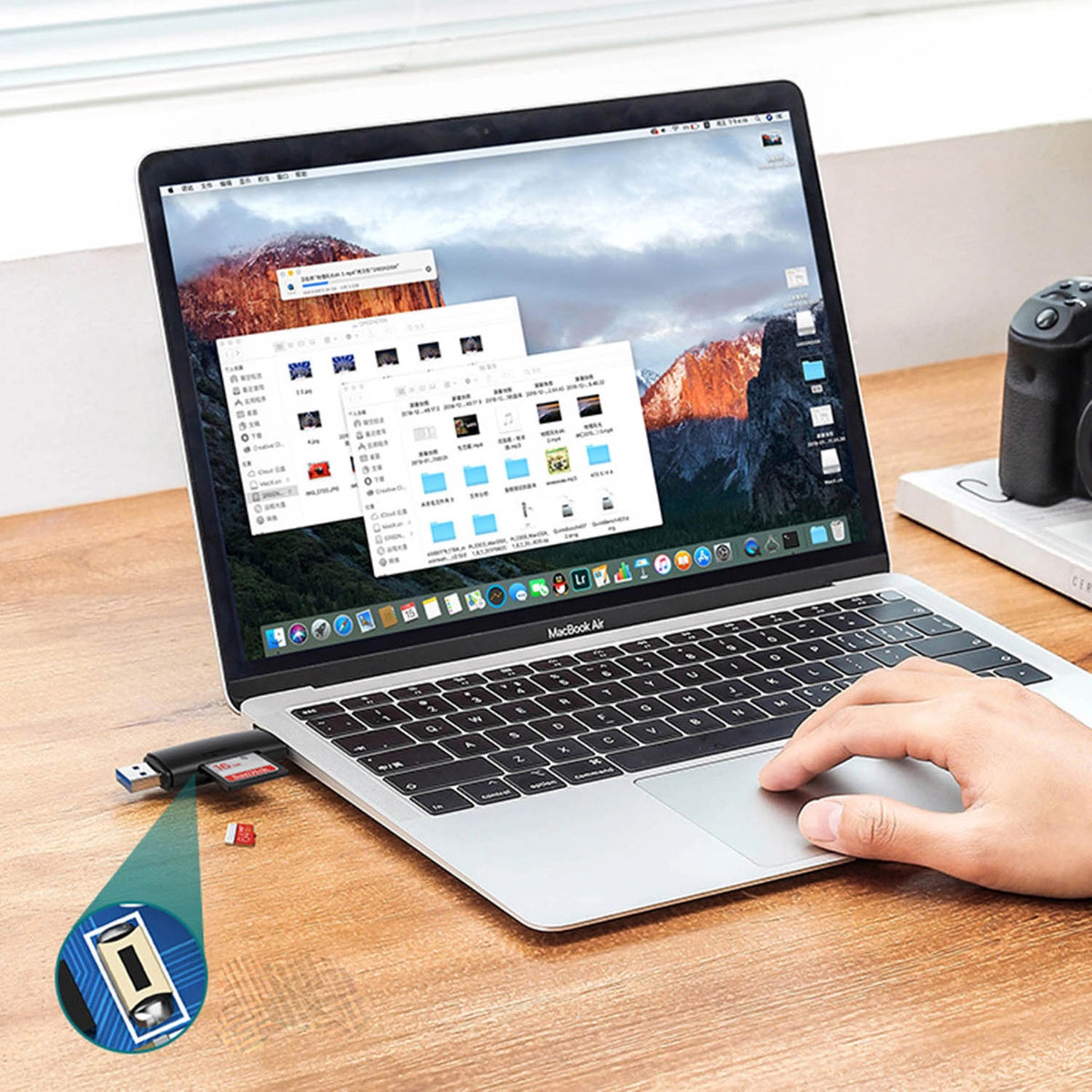 USB / USB-C Card Reader UGREEN CM304, SD - microSD, Black