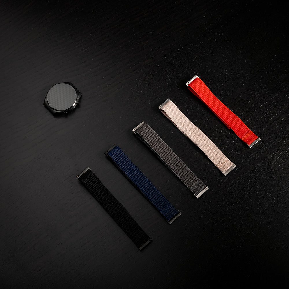 Fixed Nylon Sporty Strap for Huawei Watch / Xiaomi Watch Series, 22mm, Black