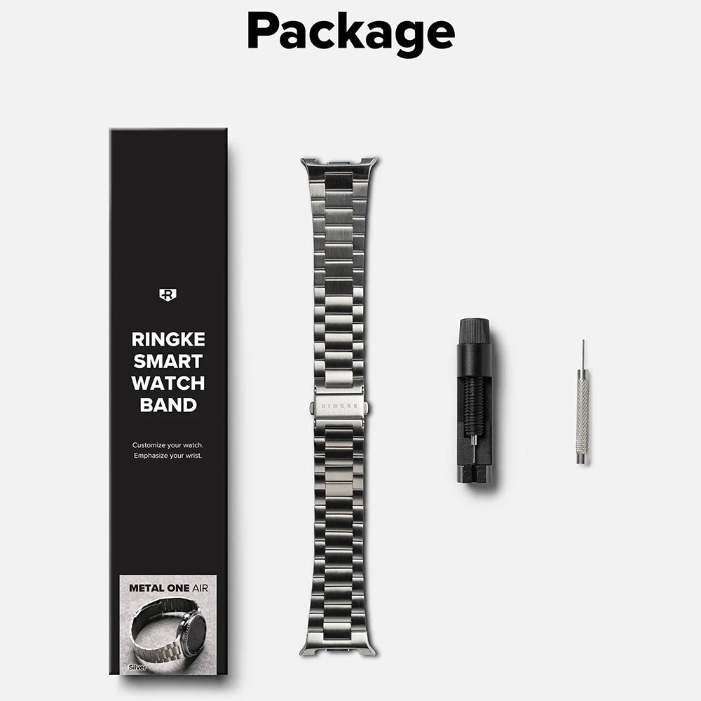 Ringke Metal One Air Strap for Samsung Galaxy Watch8 / Watch8 Classic Series, Silver