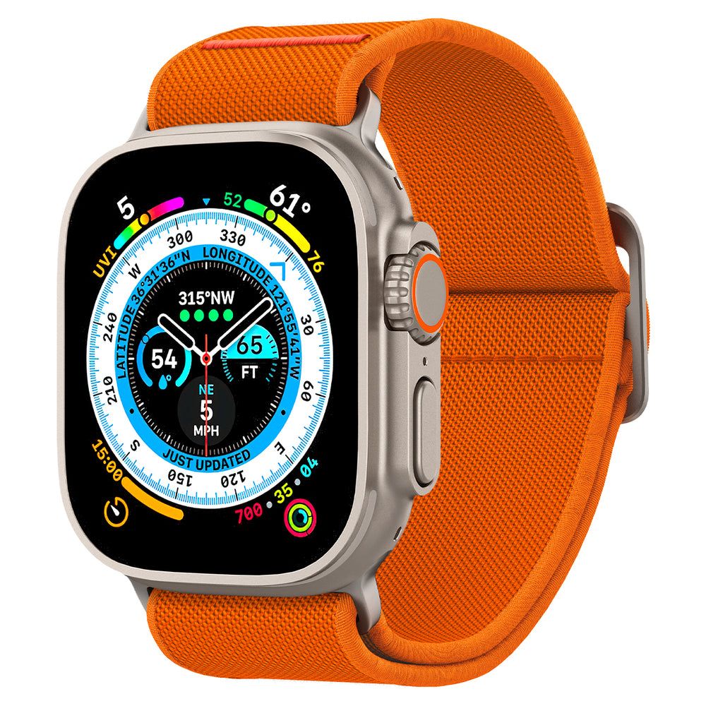 Spigen Fit Lite Ultra Strap for Apple Watch 49mm / 46mm / 45mm / 44mm / 42mm Series, Orange AMP05986