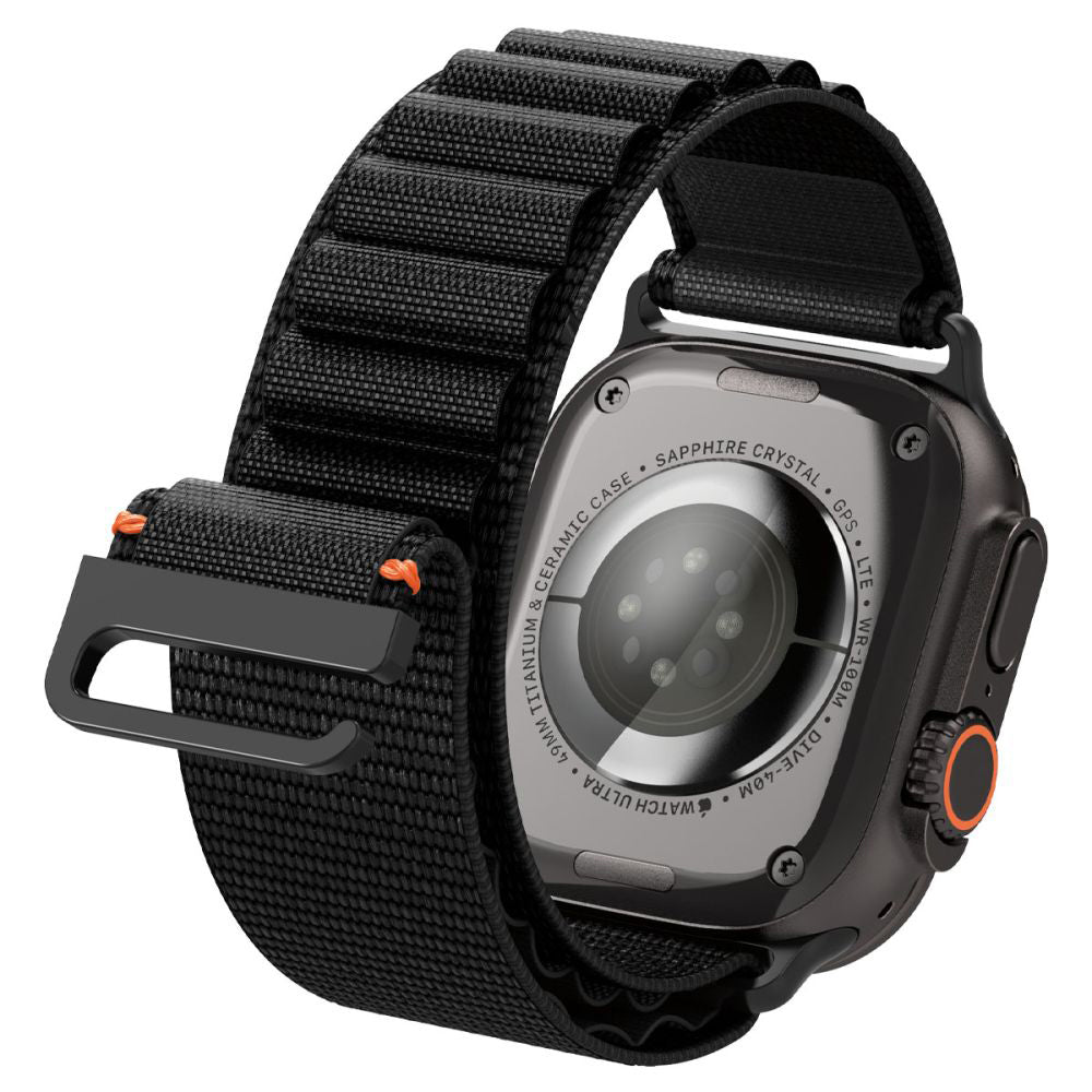 Spigen WBF1 Strap for Apple Watch 49mm / 46mm / 45mm / 44mm Series, Black AMP10144