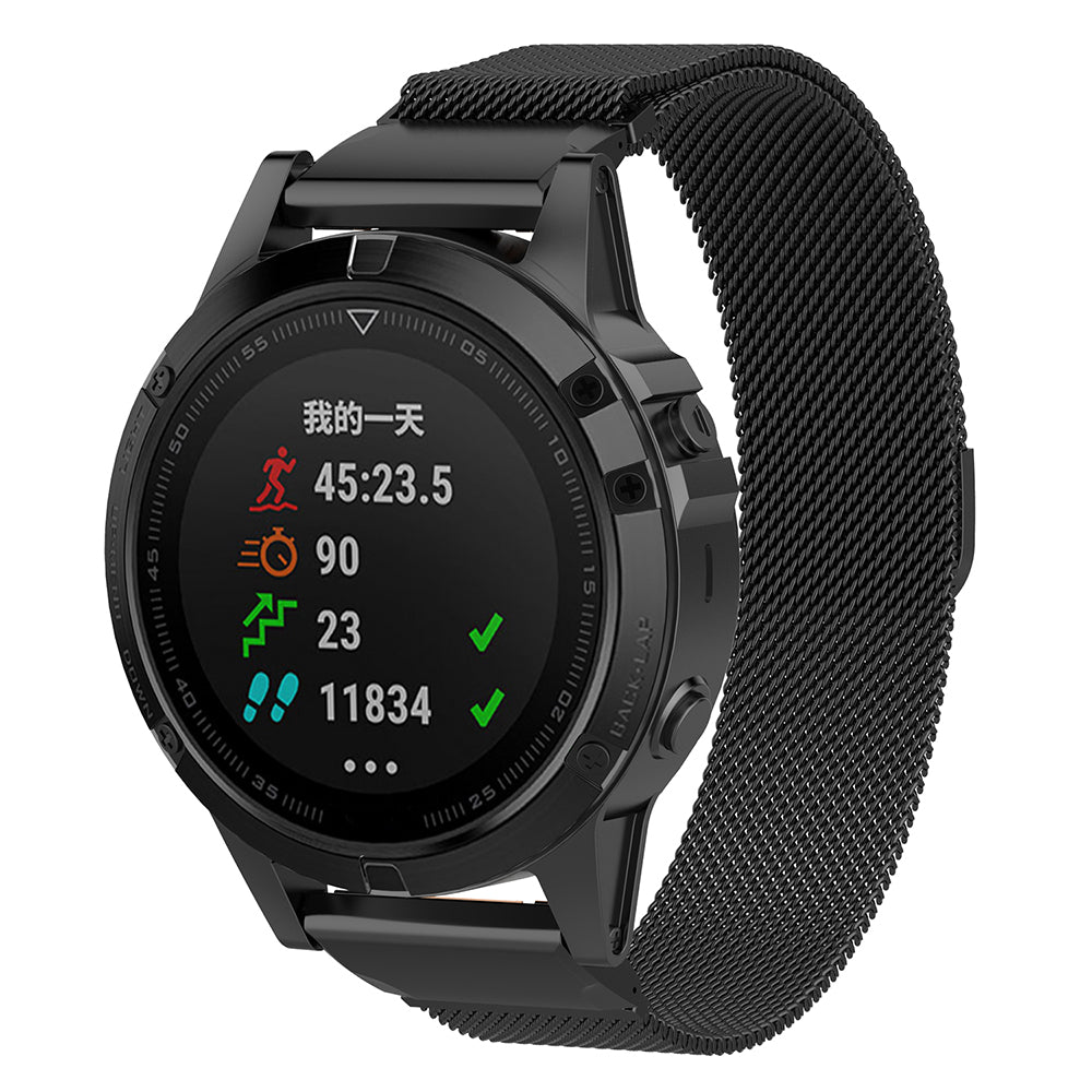 Techsuit W009 Strap for Garmin Watch Fenix Series, 26mm, Black
