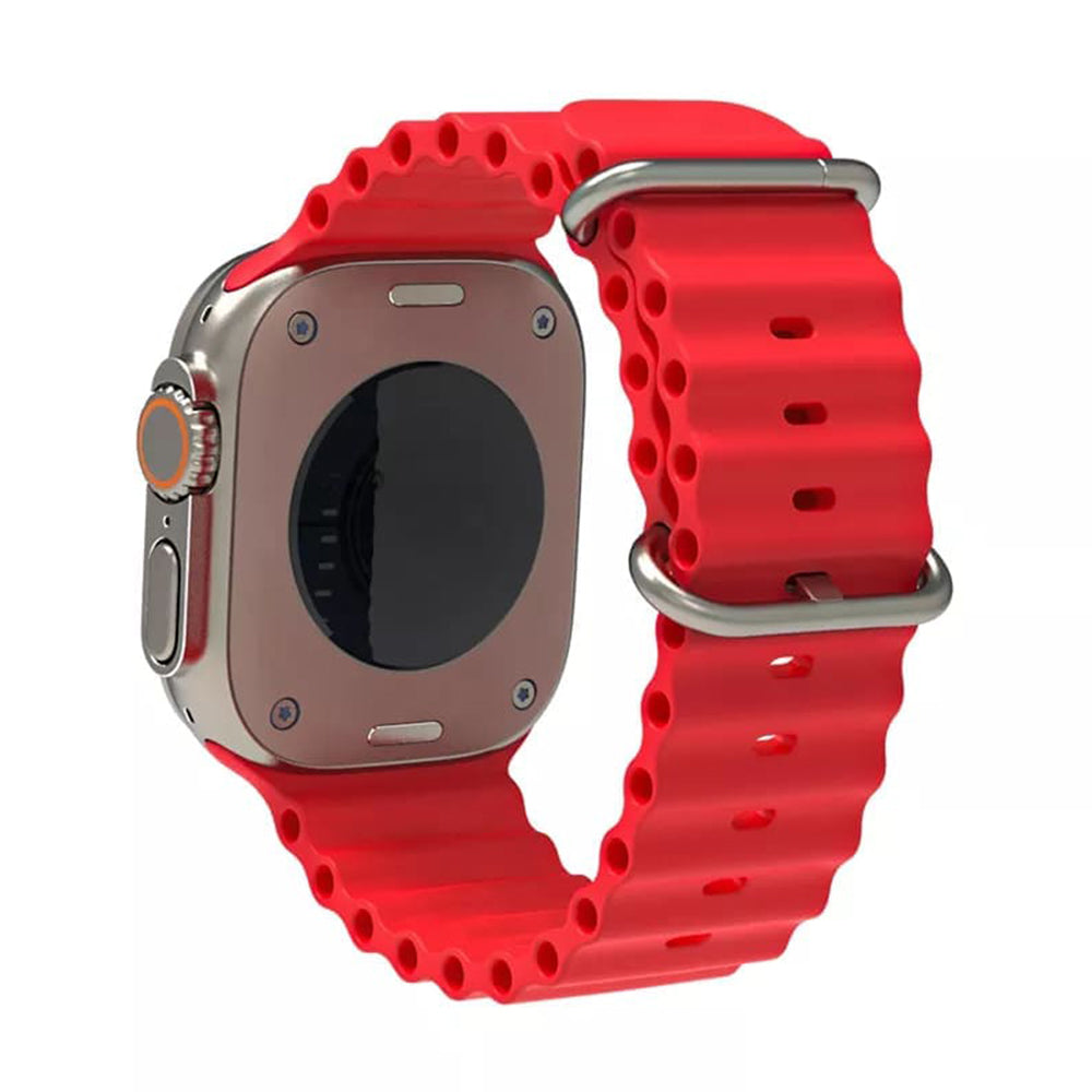 Techsuit W038 Strap for Apple Watch 49mm / 46mm / 45mm / 44mm / 42mm Series, Dark Red