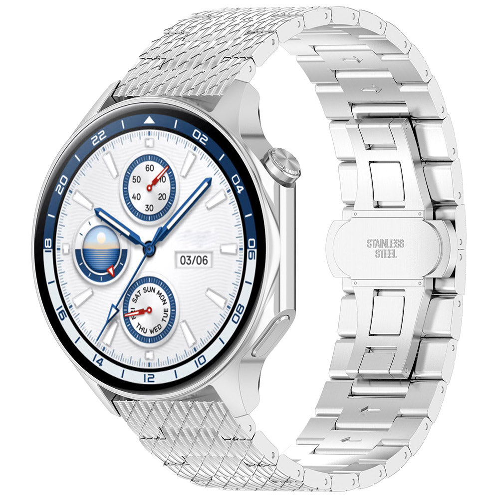 Techsuit W052 Strap for Samsung Galaxy Watch / Huawei Watch Series, 20mm, Silver