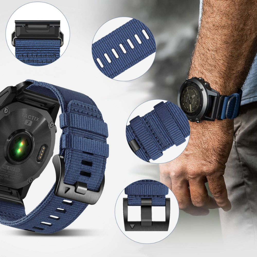 Techsuit W070 Strap for Garmin Watch Fenix Series, 26mm, Green