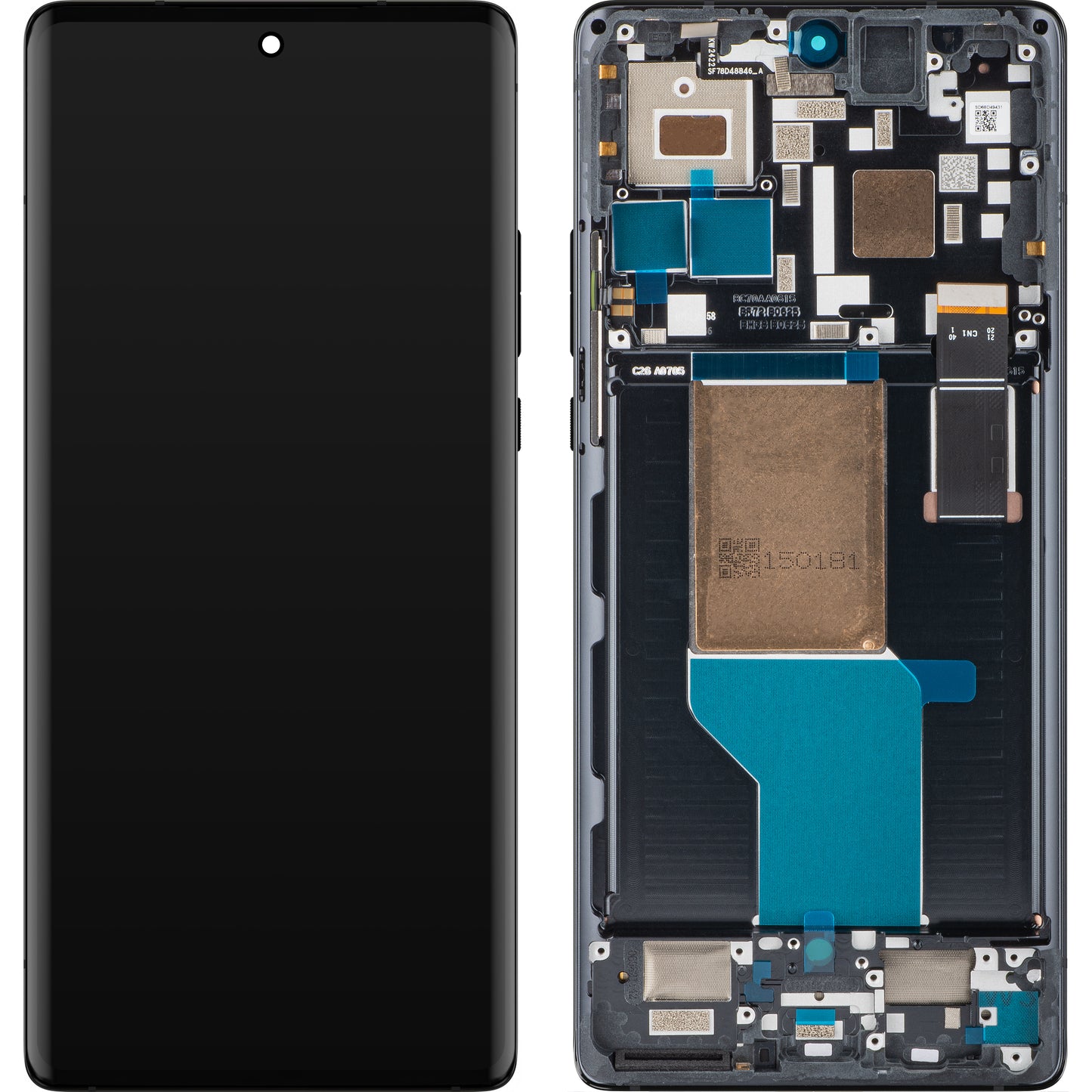 Touchscreen Display Motorola Edge 30 Ultra, with Frame, Black (Interstellar Black), Service Pack 5D68C21452