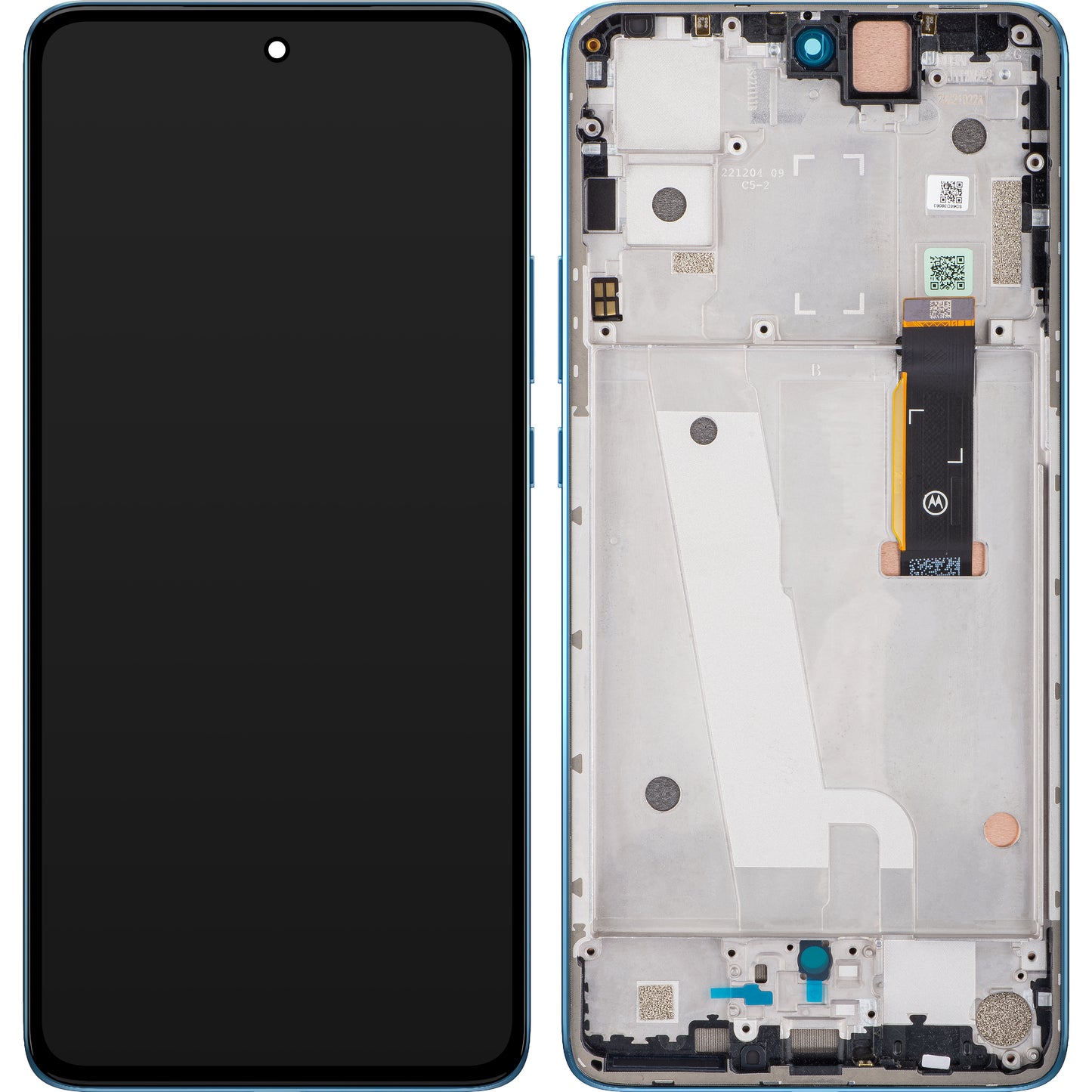 Touchscreen Display Motorola Edge 30, with Frame, Green (Aurora Green), Service Pack 5D68C20585