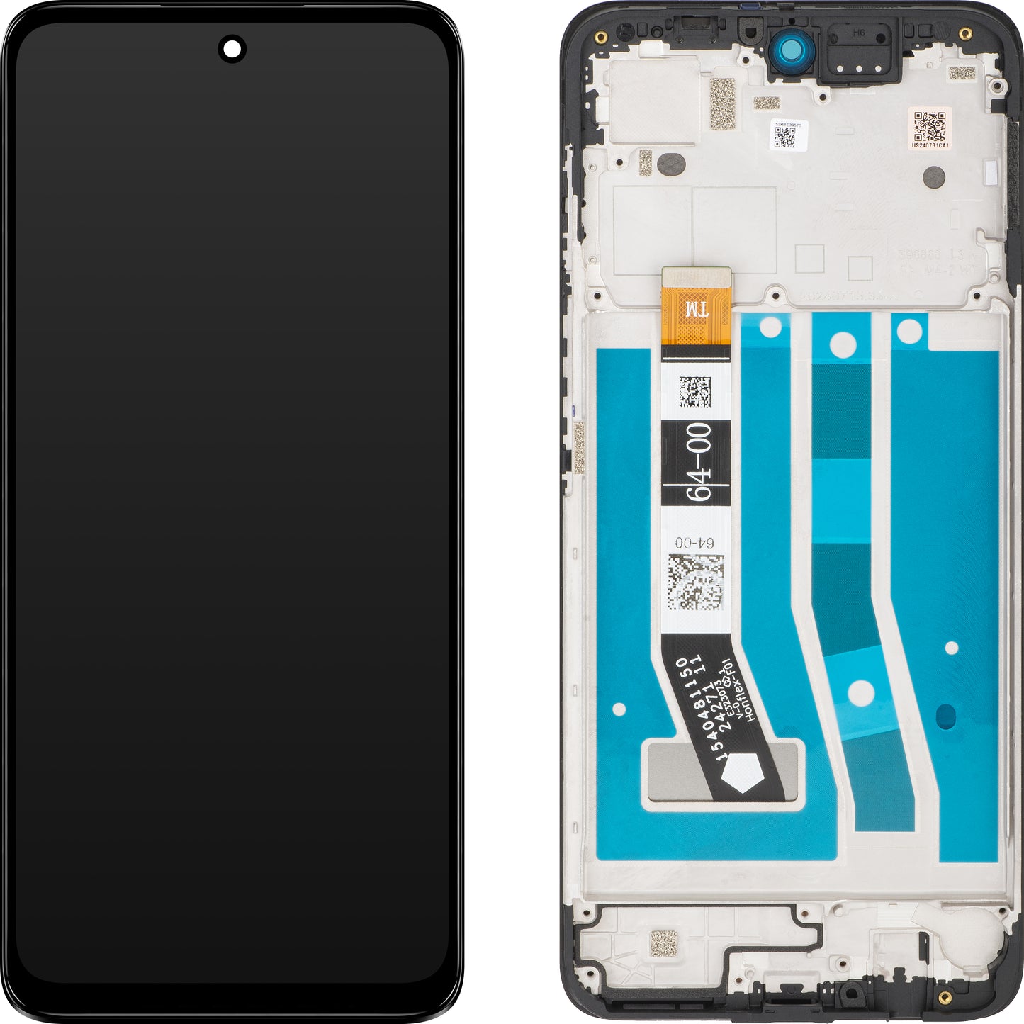 Motorola Moto Moto G55 Touchscreen Display, with Frame, Black, Service Pack 5D68C28432