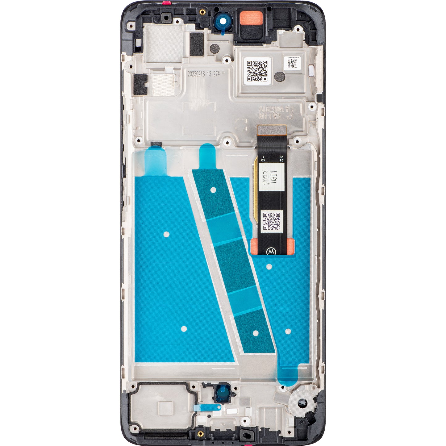 Motorola Moto Moto G72 Touchscreen Display, with Frame, Black, Service Pack 5D68C21701