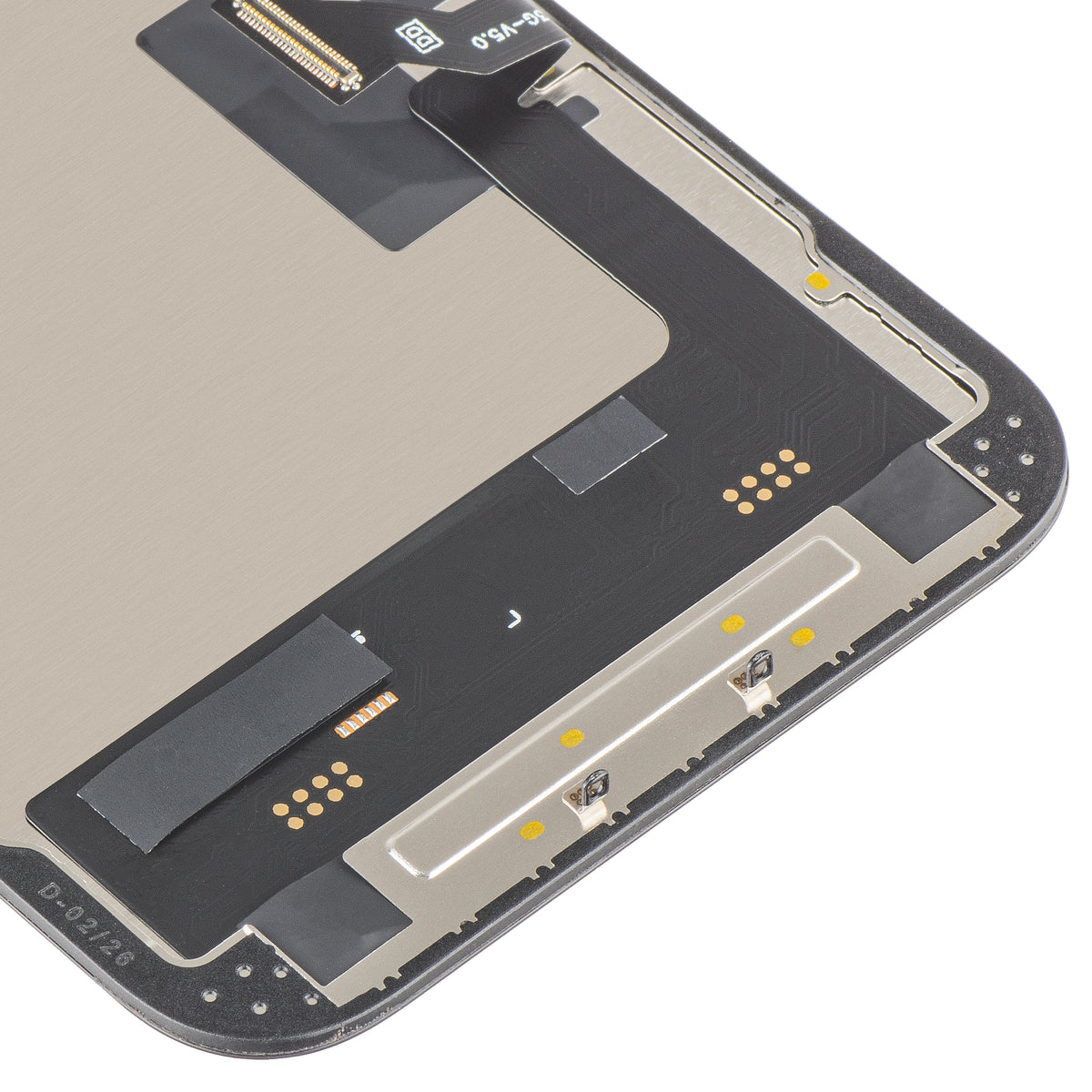 MP Touchscreen Display compatible with Apple iPhone 14, with Frame, Soft OLED FHD 120Hz IC Movable Version, Black