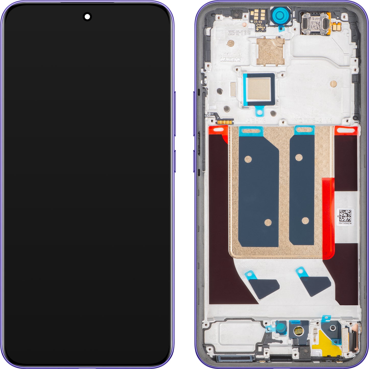 Realme 14 Pro+ Display with Touchscreen, with Frame, Purple (Bikaner Purple), Service Pack 621039000081