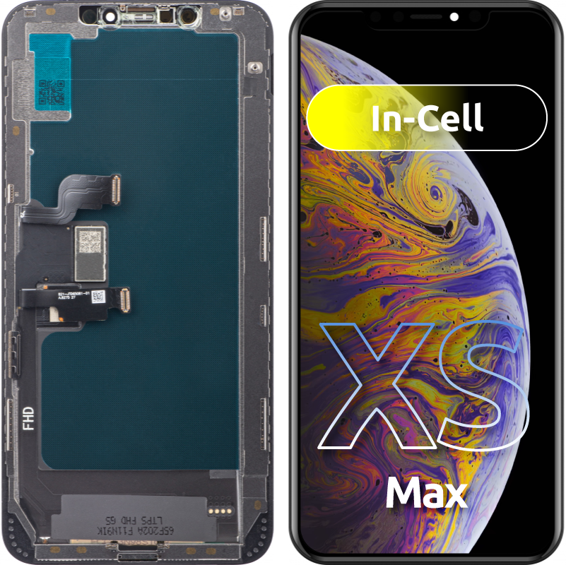 ZY Touchscreen Display for Apple iPhone XS Max, with Frame, In-Cell LCD Version, Black
