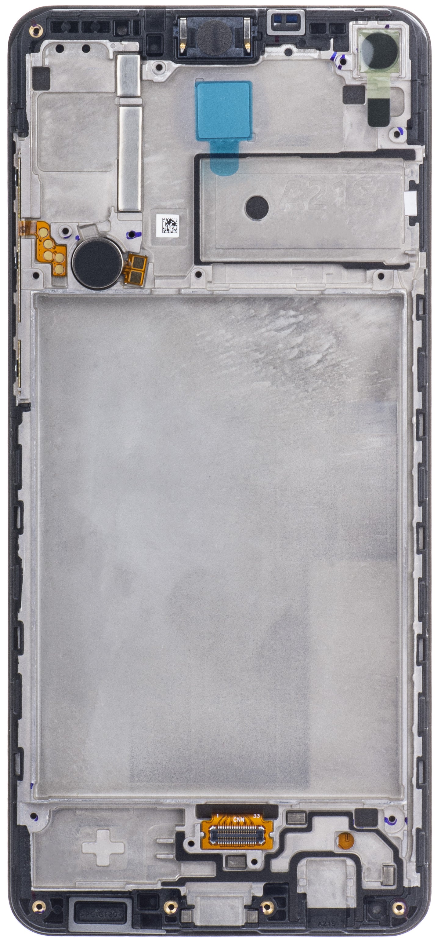 Samsung Galaxy Galaxy A21s A217 Touchscreen Display with Frame, Black, Service Pack GH82-22988A