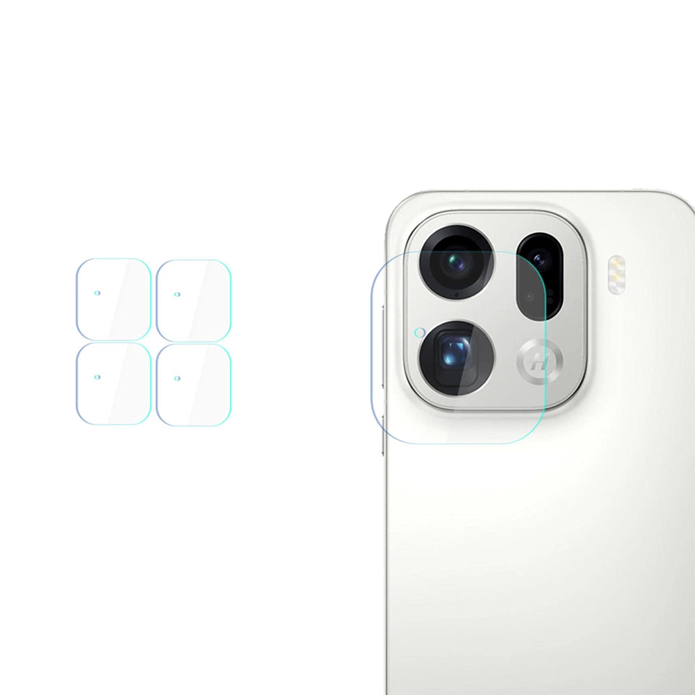 Back Camera Protection Film 3MK Protection for Oppo Find X9 Pro, Tempered Glass, Set of 4 pieces, Transparent