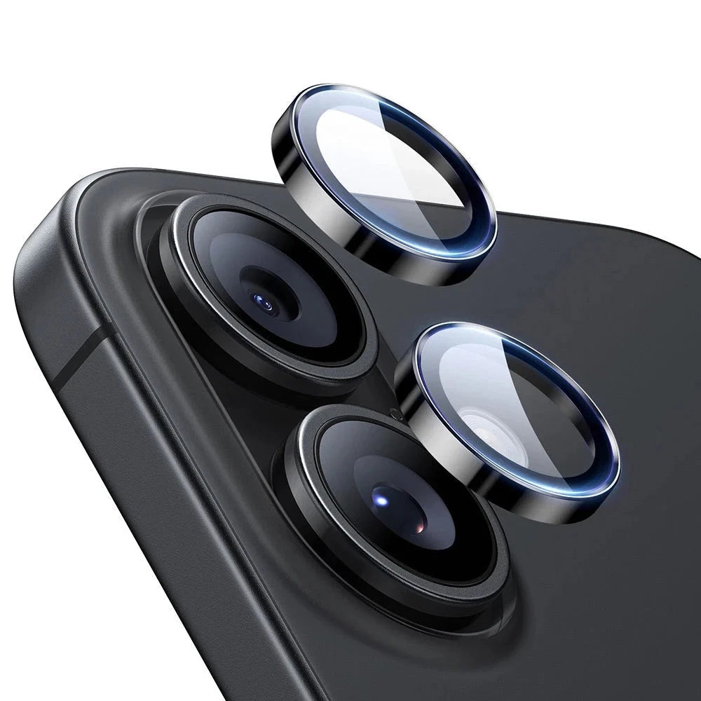 ESR Armorite Rear Camera Protector for Apple iPhone 17 / 16 Plus / 16, Tempered Glass, Set of 2 Pieces, Black
