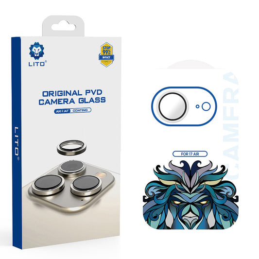 Rear Camera Protection Film Lito Titanium AR for Apple iPhone 17 Air, Tempered Glass, Silver