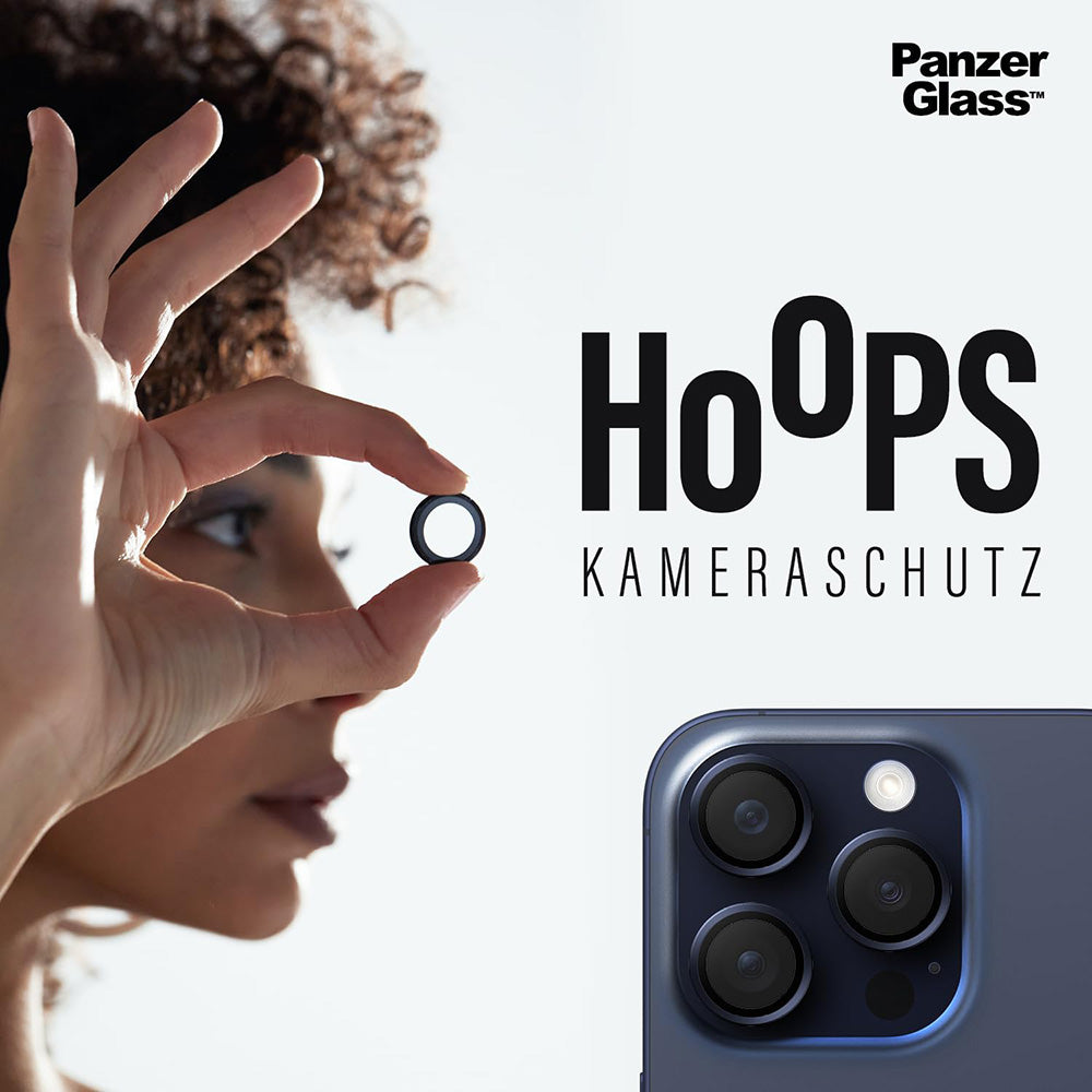 Back Camera Protection Film PanzerGlass Hoops for Apple iPhone 17e / 16e, Tempered Glass, Transparent